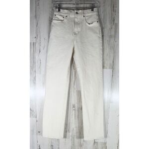Madewell 90s Straight Jeans 25 Off White Cream High Rise Minimalist Capsule